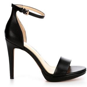 Michael Shannon Angelica Open Toe High Heel Pump in Black
